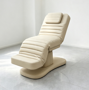 Fauteuil de soin électrique moderne de luxe rouge pour cils, réglable, en cuir synthétique, pour salon de beauté, équipement de spa incurvé 3 - Product Image 5