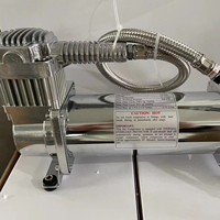 Compresseur d'air à suspension pneumatique super silencieux, argenté, DC 12V, 200 Psi, sortie 3/8 NPT