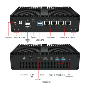 Mini PC BKHD Ryzen 5 7640HS Ryzen 7 8845HS 4 LAN 2.5G 10G DDR5 OCuLink Ordinateur industriel en stock 64 Go - Product Image 4