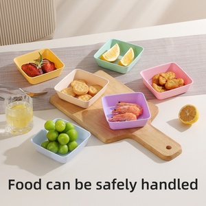 Support OEM Spit Bone Dish Dried Fruit Plate <b>Plastic</b> Straw Tray Trash <b>Disc</b> Straw Side Dish Spitting Bone Dishes Small Plates - Product Image 3