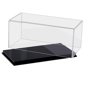 Manufacturer Wholesale Clear Acrylic 3mm Thick for Luxury Polished Model Car <b>Display</b> <b>Case</b> Black Base Customizable Thickness - Product Image 3