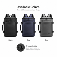 Sac à dos de voyage en nylon imperméable grande capacité avec logo personnalisé, multi-poches, pour ordinateur portable, affaires, étudiants et école