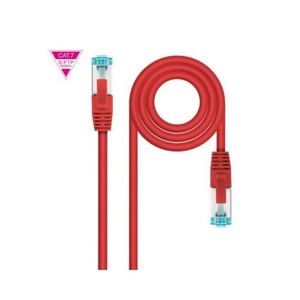 Cable de red Cat 7 LSZH S/FTP PIMF AWG26 rojo de 30 cm, ideal para conexiones de velocidad y frecuencia en redes domésticas y - Product Image 1