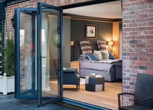 Porte pliante sur mesure pour balcon, mur-rideau de jardin, porte coulissante de villa avec une bonne luminosité et une forte ventilation - Product Image 2