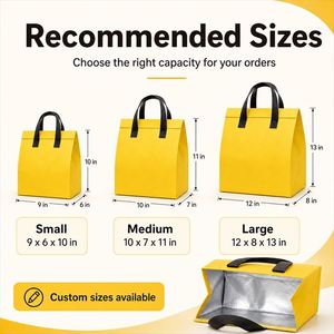 Sac de livraison alimentaire isotherme personnalisé en aluminium pour emballage de restaurant - Product Image 3