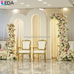 LEDA Designs - Fondo de Escenario para Eventos, Fondo de Acrílico 3D para Bodas, Arco de PVC, Decoración de Boda, Pared de Fondo Blanca - Product Image 3