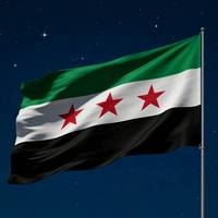 Drapeau syrien en polyester personnalisé de haute qualité YF (3x5 pieds) - Imperméable, séchage rapide, durable, écologique, acrylique