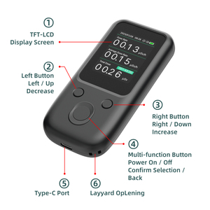 Portable Dosimeter Gamma Detector X-ray Detector With English Korean and Japanese Language - Product Image 1