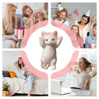 Mainan Kucing Penghilang Stres, Mainan Fidget TPR Realistis untuk Kecemasan, Mainan Sensorik Lembut untuk Anak-anak, Remaja, Dewasa, Mochi Squishy