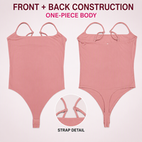 Body gainant une pièce sculptant le ventre, avec bretelles réglables, coupe string, sans couture, de type shapewear, direct usine