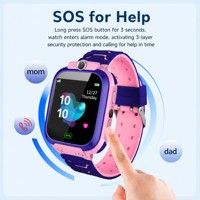 Jam Tangan Pintar Anak Kamera Selfie Jarak Jauh Tahan Air Layar AMOLED Baterai 400mAh Android Tali Silikon yang Dapat Dipakai