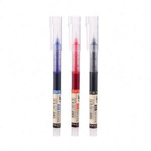 Simple Straight Liquid Gel Pen Blue/Red/Yellow Custom Plastic 0.5mm Large Capacity Multi-Color Fashionable Promotional Office - Product Image 2