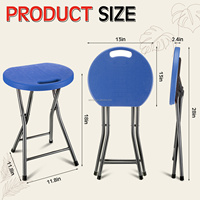 Chaises pliantes robustes en polyéthylène avec pieds en acier pour une utilisation polyvalente en intérieur et en extérieur