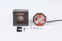 Feux de travail LED Yongyou 5 LED 5 lentilles rouge bleu blanc jaune clignotant en aluminium, phare antibrouillard moto 6500 lumens 12-50V