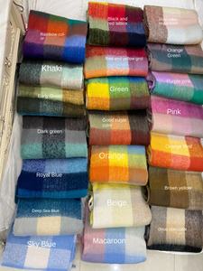 ใหม่ผ้าพันคอขนแกะเคลือบขี้ผึ้งยาวลายสก๊อตสีรุ้งผ้าพันคอสำหรับผู้ใหญ่ยุโรปและอเมริกาสไตล์ฤดูใบไม้ร่วงและฤดูหนาว - Product Image 6