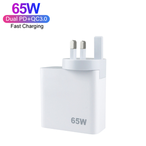 <span class=keywords><strong>Chargeur</strong></span> GaN 3 ports PD65W QC3.0 à charge rapide, prise pliable et interchangeable, adaptateur de voyage US EU UK AU pour <span class=keywords><strong>Apple</strong></span> Android, vente chaude - Product Image 6