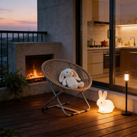 Chaise pliante en corde tressée Ropecube, style nordique, chaise de loisirs pliable pour l'intérieur et l'extérieur, balcon, patio