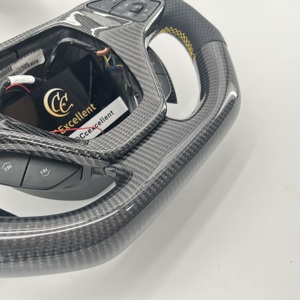 Volant en fibre de carbone véritable avec éclairage LED pour <span class=keywords><strong>Corvette</strong></span> <span class=keywords><strong>C7</strong></span>, petites commandes acceptées, pièces automobiles personnalisées - Product Image 4