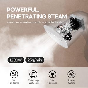 Vaporizador de Ropa Portátil para el Hogar, Plancha de Vapor Eléctrica de 1800W, Cepillo de Vapor, Nuevo, Pantalla LCD, Vaporizador Vertical de 3 Velocidades - Product Image 3