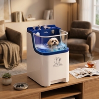 Machine à laver les animaux de compagnie de qualité commerciale, en acrylique blanc sans joint, de luxe, efficace pour la salle de bain