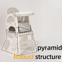 Chaise Haute Multifonctionnelle Pliable et Portable, Chaise de Repas Double Usage, Siège Rehausseur pour Enfants et Bébés