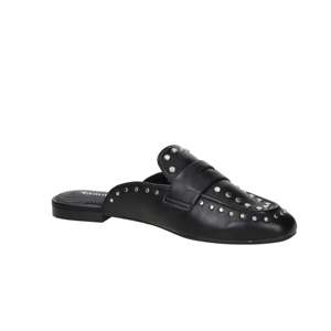 Mules pour femmes Tamaris, noires, taille 41, talon plat de 1 cm, en cuir, à enfiler - Product Image 2