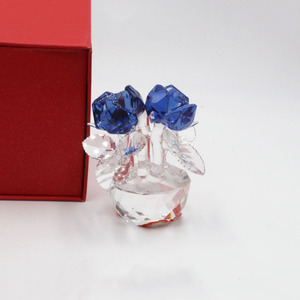 Flor de rosa de cristal personalizado, luxo colorido, acessível, pequeno para flores de cristal, dia dos namorados