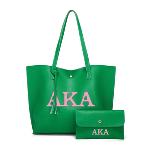 Custom <strong>Purse</strong> Print Logo Large Green Tote Bag Set <strong>Soft</strong> Vegan <strong>Leather</strong> Hand Bag <strong>Purses</strong> Bags AKA <strong>Purses</strong> and Handbags for Women - Product Image 2