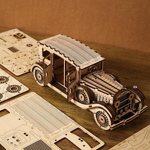 Vintage Classic Car 3D in legno giocattolo per 14 anni & up eco-friendly materiale creativo modello di auto ornamento - Product Image 3