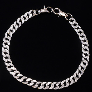 Cadena cubana Yuelyueli con incrustaciones de diamantes de imitación, cadena de cintura metálica unisex para jeans, estilo punk, uso diario, aleación de zinc, una sola capa - Product Image 4