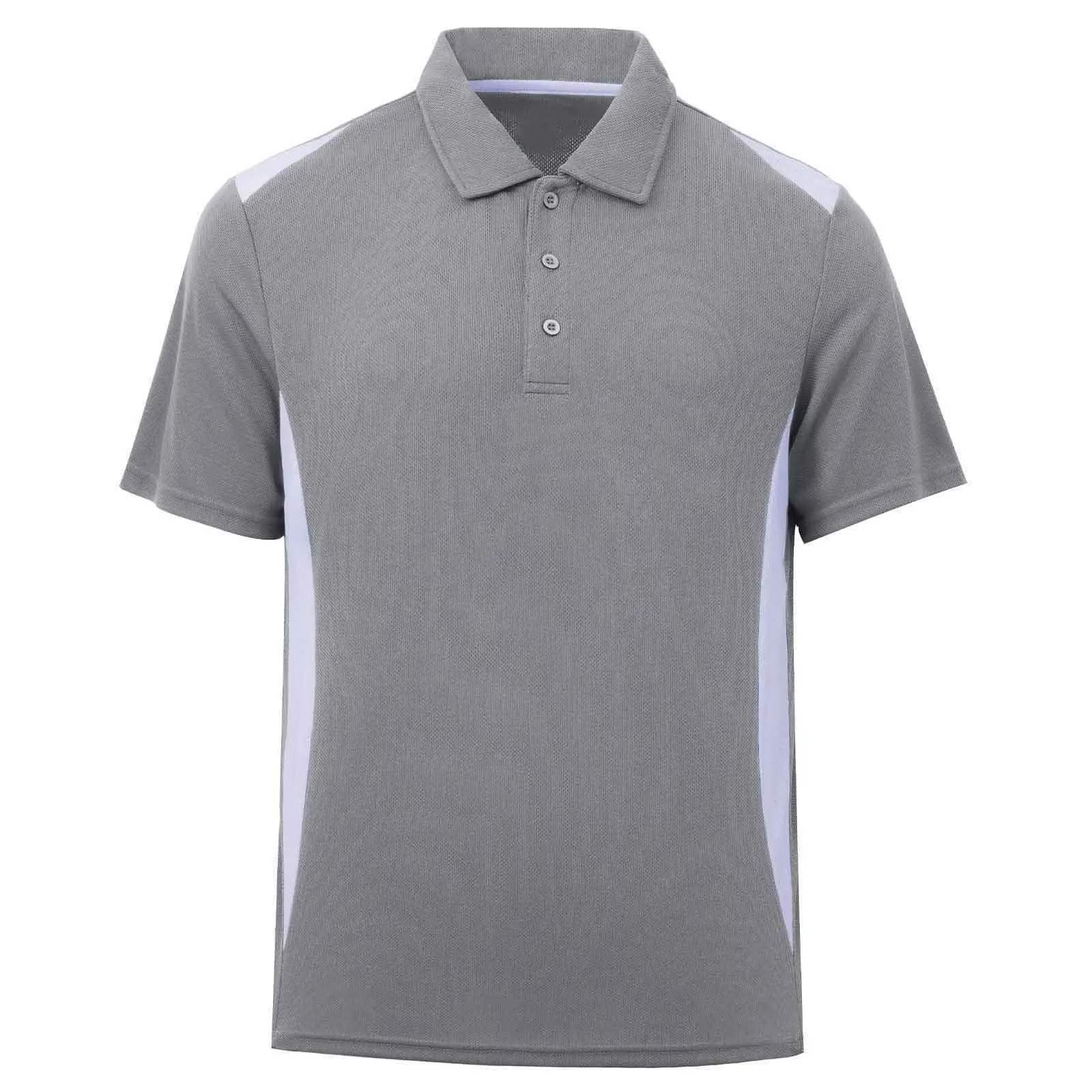 High quality solid color Polo shirt Fashion golf shirt Men's white breathable embroidered printed Polo shirt short sleeve