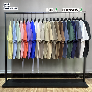 تيشيرت فاخر للجنسين ثقيل الوزن 100% قطن بالجملة، طباعة شعار مخصص، تيشيرت DTG بقصة فضفاضة للرجال - Product Image 1