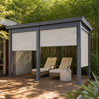 Pergola moderne automatique en aluminium imperméable pour l'extérieur, avec toit à lames, idéale pour le jardin
