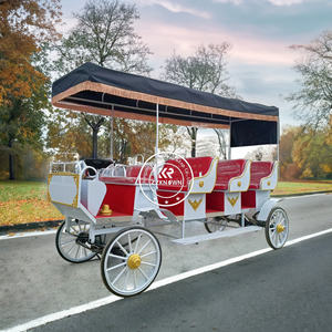 Carruajes de Caballos de Tres Filas Estilo Europeo para Turismo, Carruajes Eléctricos Tirados por Caballos y Carruajes Reales para Bodas en Venta - Product Image 2