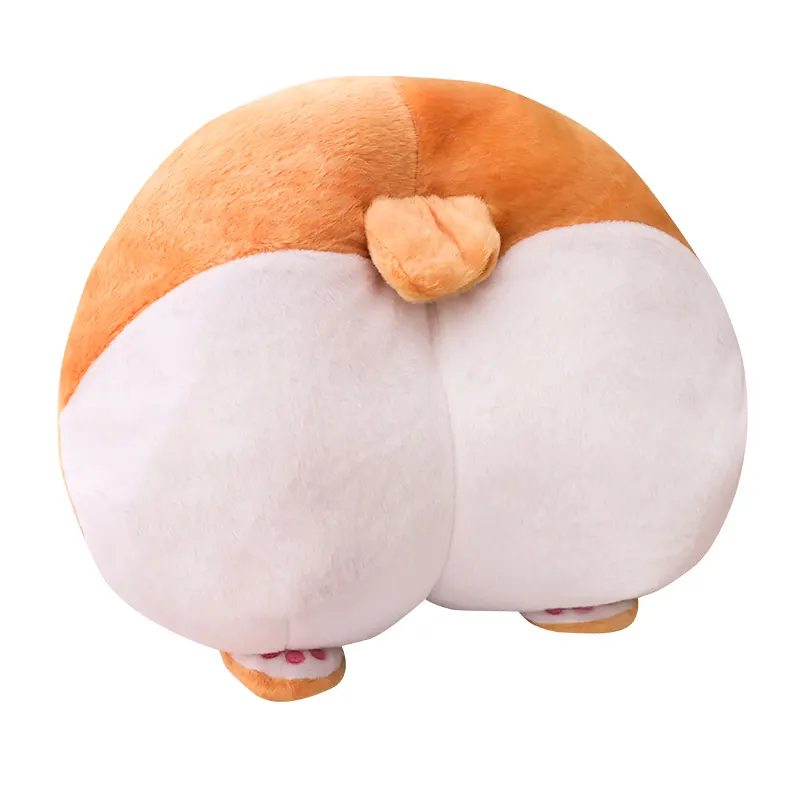 Lucu Kawaii Boneka Hewan Mainan Lucu Menggemaskan Anjing Corgi Butt Hip Tangan Hangat Plushies Lembut Mainan Anak Bantal untuk Anak Perempuan