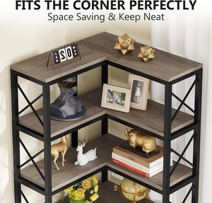 Étagère d'angle à sept niveaux, grande étagère moderne pour le rangement et la présentation d'objets, idéale pour le salon ou le bureau à domicile - Product Image 6