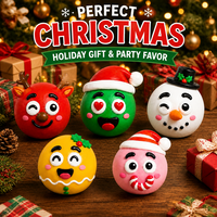 Balle anti-stress en TPR pour Noël, jouet à presser pour les fêtes et les cadeaux, idéal pour les boutiques et les fournitures de fête