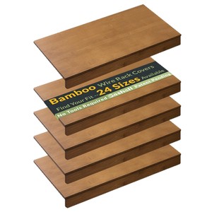 Étagères de rangement murales mobiles en bois pour cuisine et salle de bain, séparateurs rectangulaires marron foncé, organisateurs pour 2ème étage - Product Image 2
