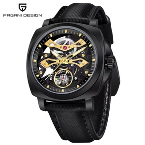 PAGANI Design YS018 <b>Skeleton</b> Men's Mechanical <b>Watch</b> 40MM Sapphire Glass <b>Automatic</b> Luminous Waterproof 100M with Leather Band - Product Image 1