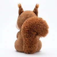 Peluche Écureuil Mignon Brodé, Jouet en Peluche Remplissable en Polyester Doux, Cadeau Kawaii d'Automne pour Enfants