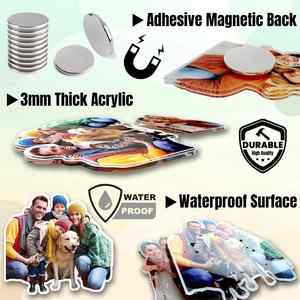 Ensemble de supports magnétiques vierges pour sublimation DZ, en MDF, pour transfert thermique, personnalisables avec logo, pour réfrigérateur, forme variée, robustes et réutilisables - Product Image 6