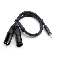 Câble répartiteur audio Y 3,5 mm TRS mâle vers double XLR femelle, câble de dérivation stéréo jack XLR 3 broches pour mixeur, caméra, microphone