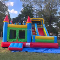 Équipement de location pour fêtes, château gonflable de 20 pieds avec toboggan et piscine à vendre