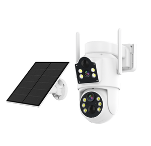 4MP icsee Wifi ống kính kép ngoài trời pin năng lượng mặt trời không dây hai chiều âm thanh PTZ an ninh CCTV IP <span class=keywords><strong>Camera</strong></span> với đầy đủ màu sắc tầm nhìn ban đêm - Product Image 2