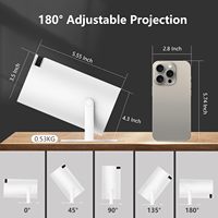Projecteur portable mini LED OEM ODM d'usine 4K 1080P 7000 Lumens Android 11 Home Cinéma Intelligent avec batterie intégrée Prêt pour la 3D