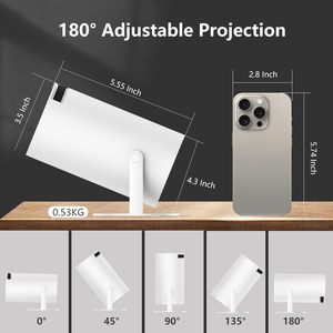 Mini Proyector LED Portátil de Fábrica OEM ODM, 4K 1080P, 7000 Lúmenes, Android 11, Cine en Casa Inteligente Full HD - Product Image 6