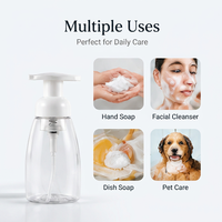 Bouteille Distributrice de Savon Liquide en PET Transparent de 250 ml et 300 ml, Forme Ovale, avec Pompe Moussante, pour Salle de Bain et Hôtel – Approvisionnement Direct Usine
