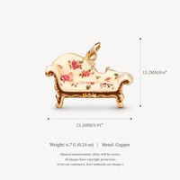 Ciondoli YML&Vintage a forma di mini mobili: Vasca da bagno, Divano, Toeletta, Caminetto, Sveglia fai da te, Bracciale con ciondoli, Accessori per collane