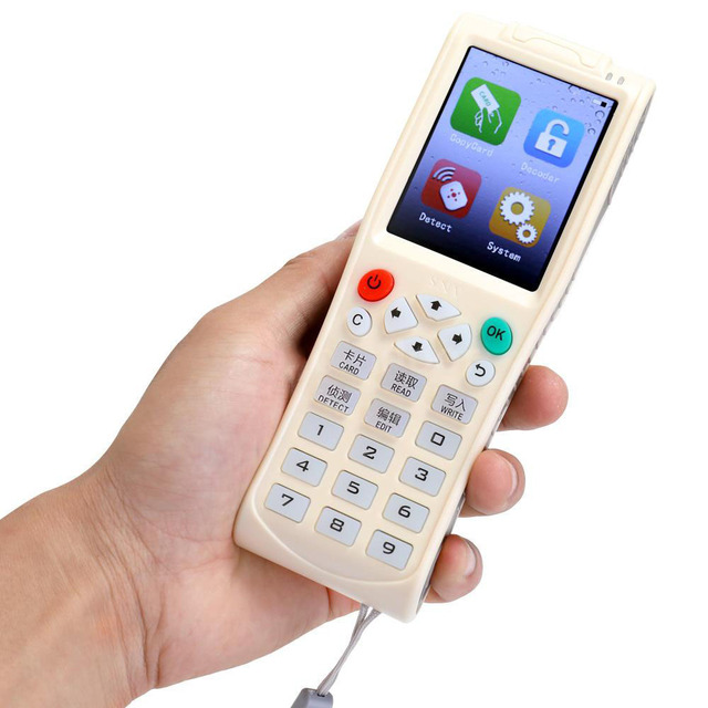 Icopy Handheld 125kHz IC Access Smart Card Reader 13.56MHz Key RFID Cloner Duplicator Card Copier