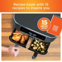 Four à friture double intelligent 9L, friteuse électrique domestique avec 2 paniers indépendants, écran tactile numérique US, cuisine 2 aliments